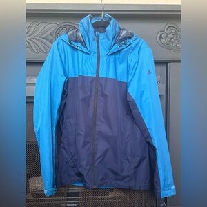 Adidas Climaproof Men's Two-Tone Blue Performance Jacket